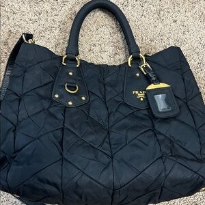 PRada Nylon Crossbody Bag, Faded Hardwares,rubbings On The Leather,used Bag